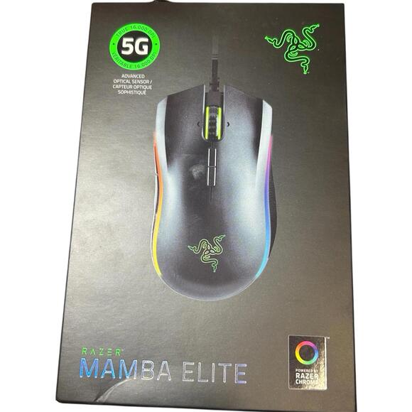 Razer Mamba Elite Gaming Mouse 5G True 16,000 DPI Optical Sensor - New / Sealed! - Picture 1 of 4
